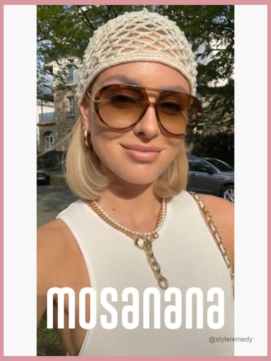 Oversized Aviator Sunglasses with UV400 Protection, Retro Style main image 6